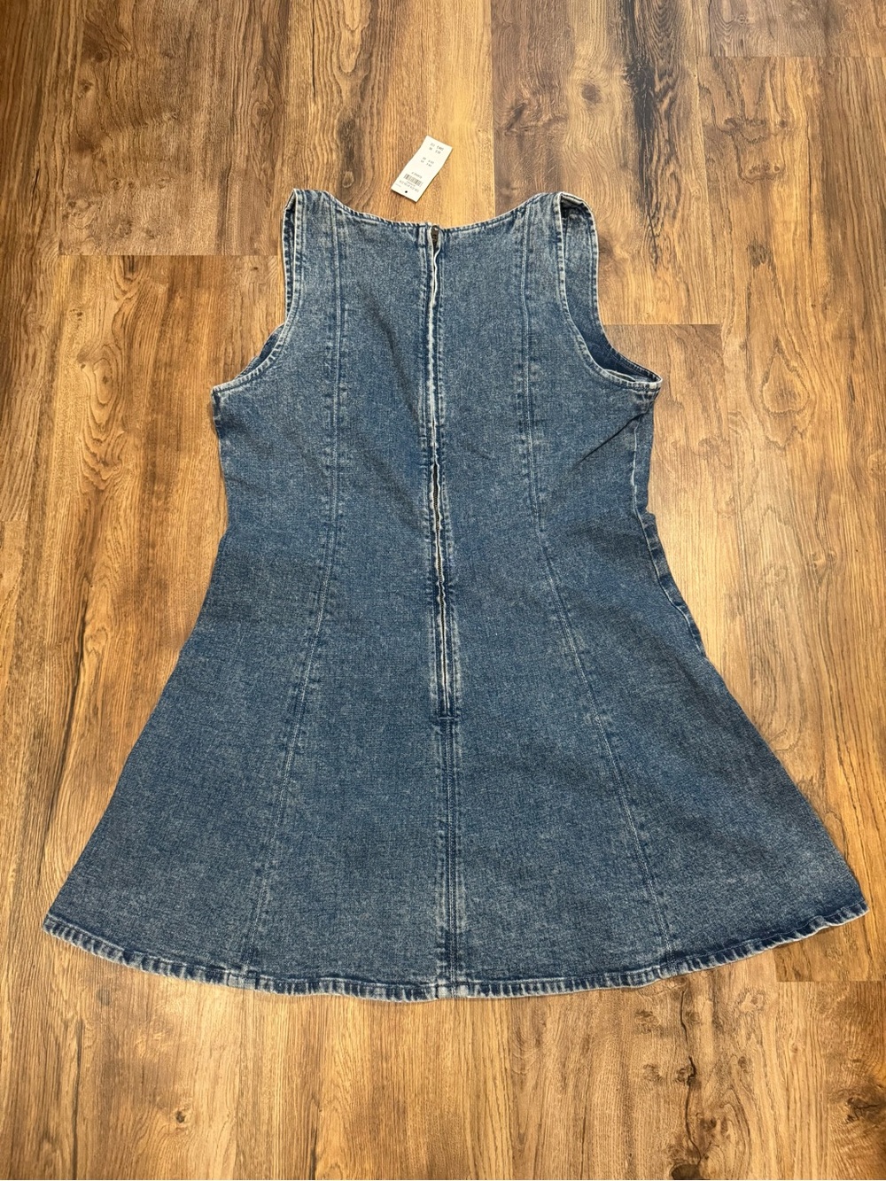 Abercrombie & Fitch NWT Mila Squareneck Denim Mini Dress Size XLP - Picture 10 of 12